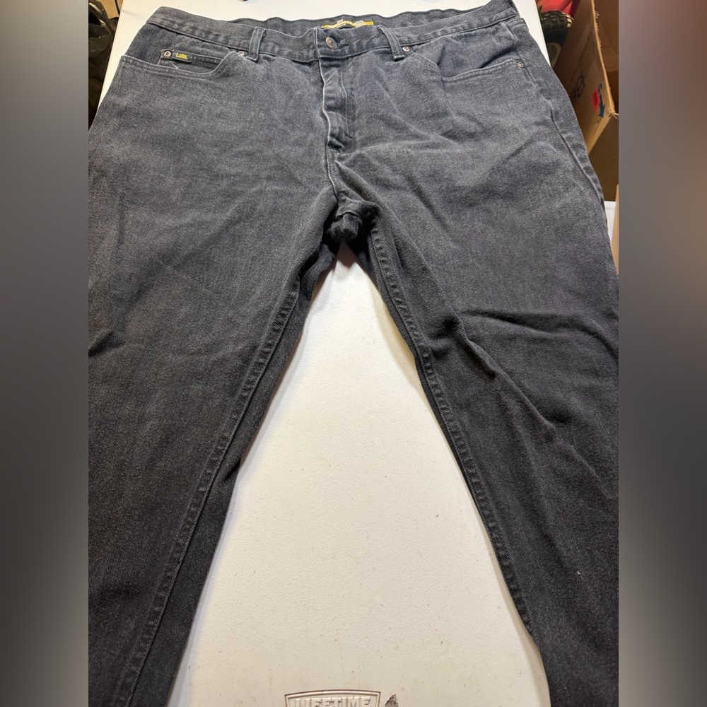 Lee Slim/Straight Men's Jeans in Washed Black